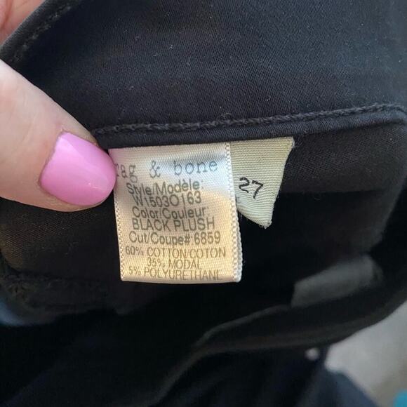 Rag & Bone Mid Rise Soft Twill Skinny Leggings - Picture 10 of 11